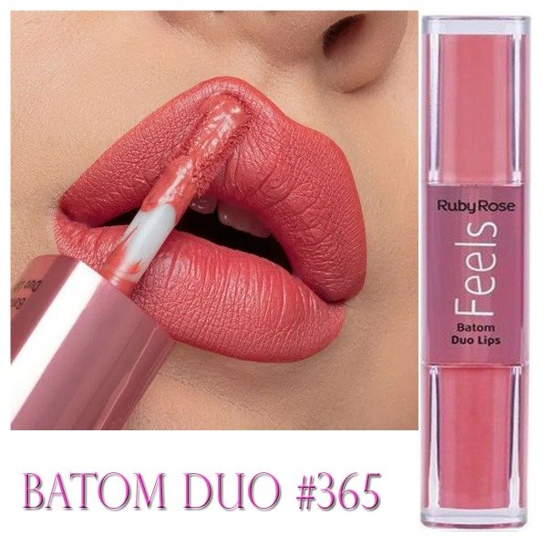 Producto - Labial duo lips gloss + mate N365 - Ruby Rose