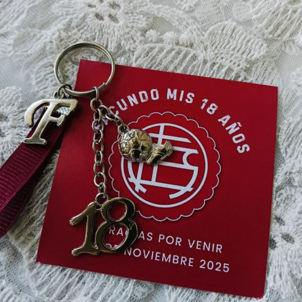 Producto - Llavero Granate, mas tarjeta personalizada