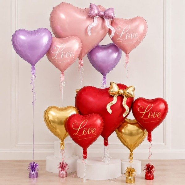 Producto - Set Globos Corazones Love 5 Piezas EB