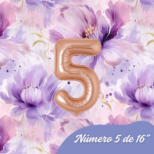 Producto - Globo número 5 rose gold 16"