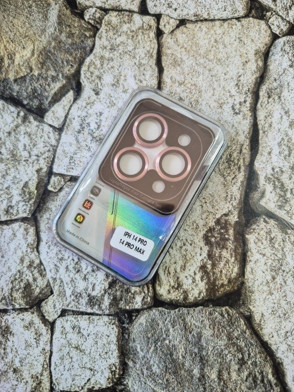 Producto - Protector de cámara metalizado Iphone 14 Pro / 14 Pro Max rosa