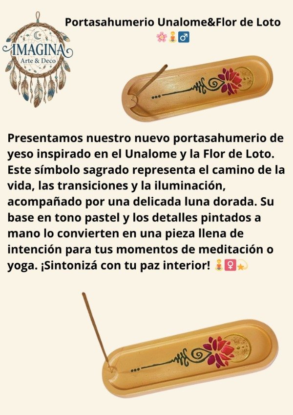 Producto - Portasahumerio Unalome y Flor de Loto