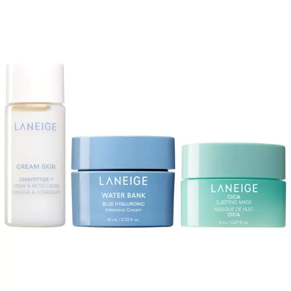 Producto - LANEIGE - CICA SLEEPING MASK 8ML + WATER BANK 10ML + CREAM SKIN TONER 15ML