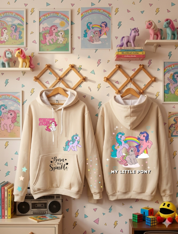 Producto - Buzo Canguro Algodon My Little Pony Hueso