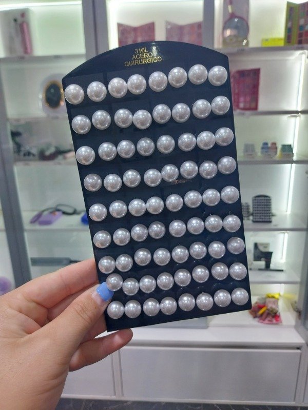 Producto - Aros perlas blanco - 2