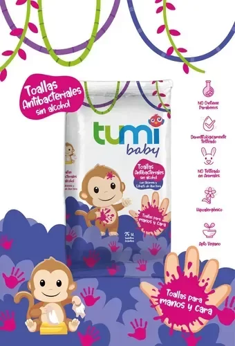 Producto - TOALLITAS ANTIBACTERIAL - x25u. - MARCA TUMI