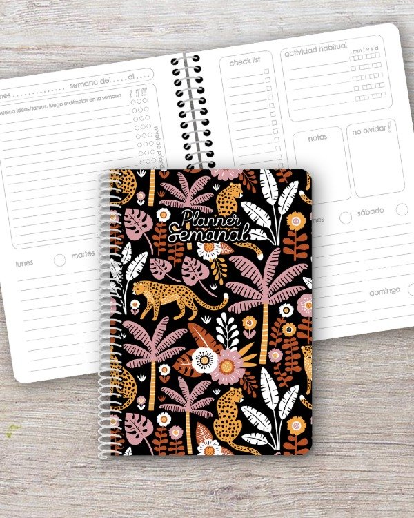 Producto - Planner Semanal A5 dis. jungla chic