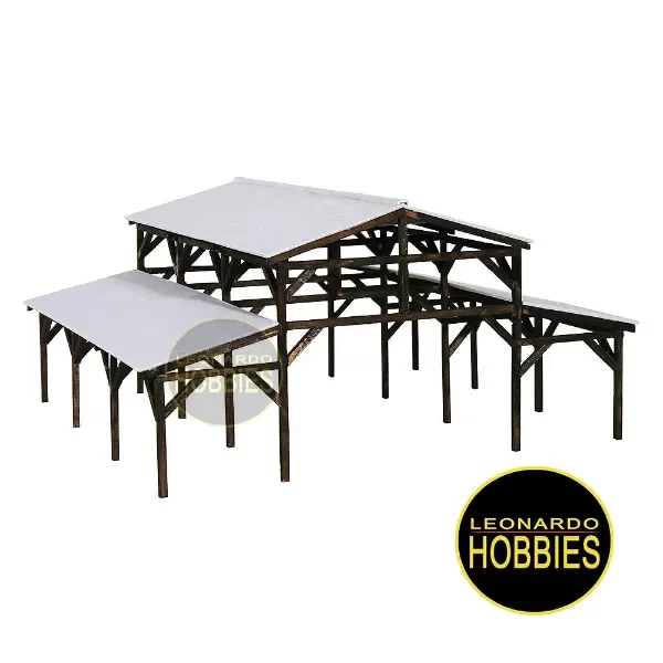 Producto - Cobertizo de Madera Grande p/Armar Escala 1/87 HO Kibri 39095 - 0