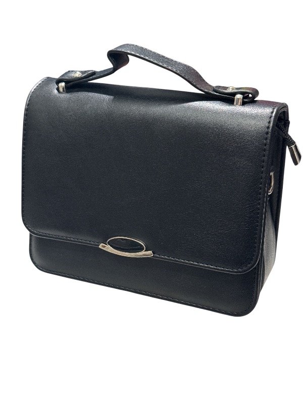 Producto - Carterita negra bandolera hebilla negra