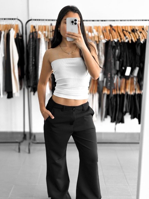Producto - Pantalon sastrero Luna oxford negro - 1