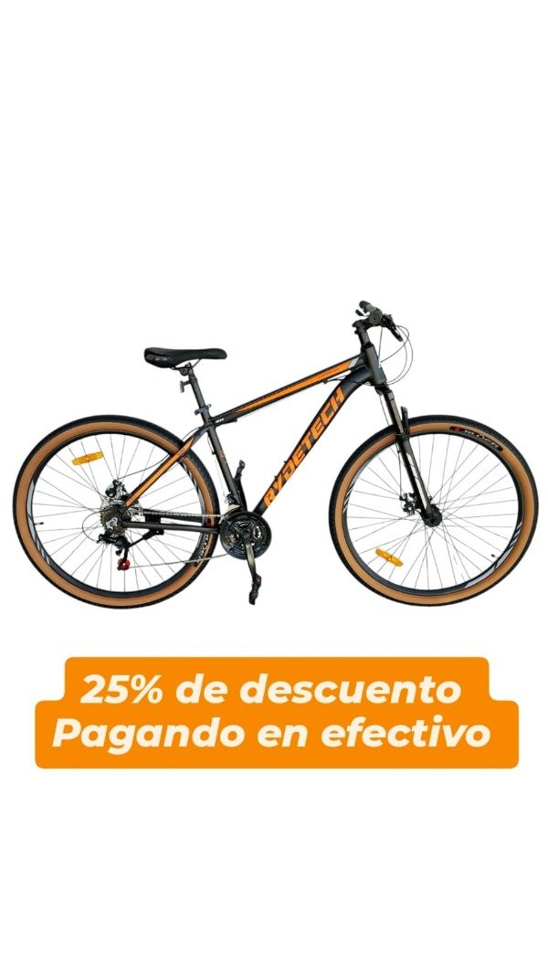 Producto - BiCICLETA RDO29 RYDETECH 400 NEGRA CON NARANJA