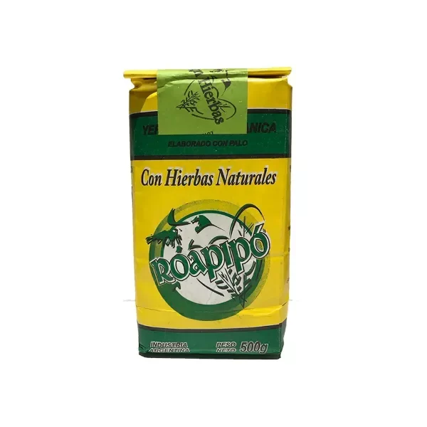 Producto - YERBA MATE ORGÁNICA ROAPIPO CON HIERBAS- SIN TACC-  500 GR