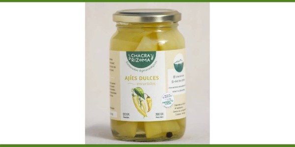 Producto - Ajíes amarillos dulces agroecológicos encurtidos x 360 cc
