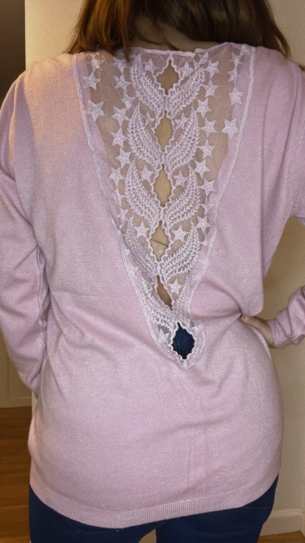 Producto - Sweaters Importados Espalda Estrellas - Rosa SIN Brillos - TRANSFERENCIA  48.000