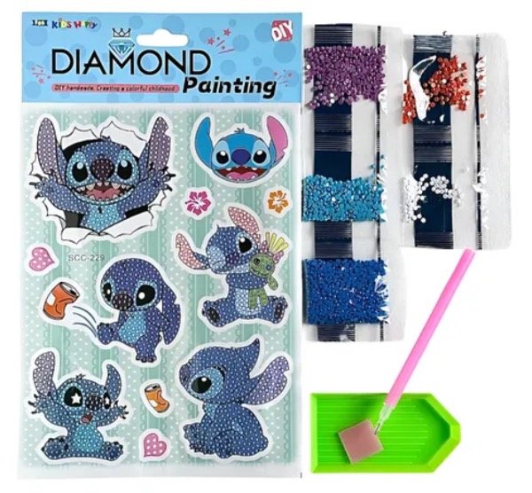 Producto - Stickers diamond painting Stich Kitty