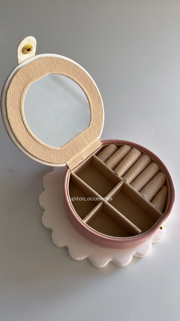 Producto - Alhajero Rosa con espejo