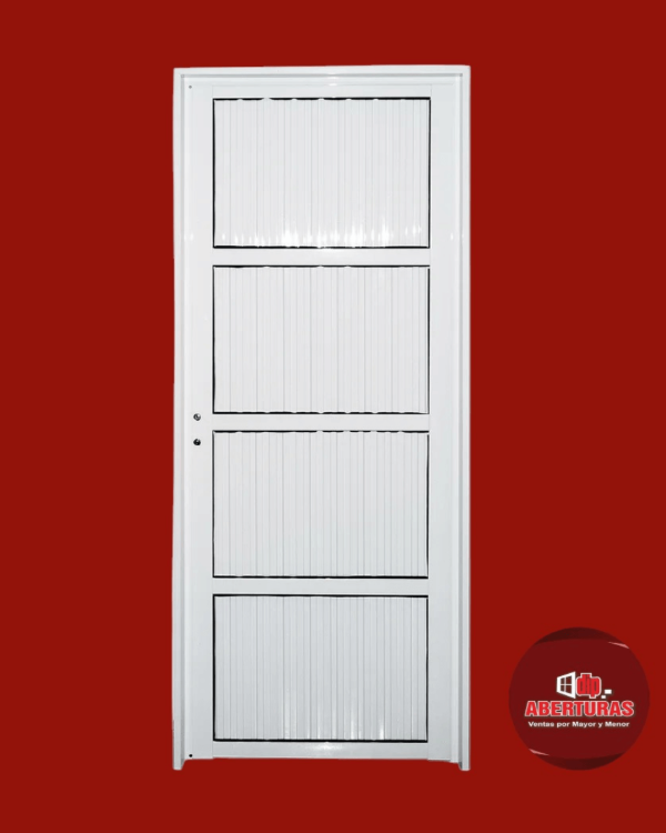 Producto - Puerta Aluminio Acanalado 25mm Ciega