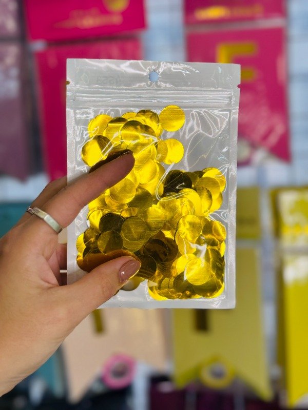Producto - Confetti círculos dorado x10gr