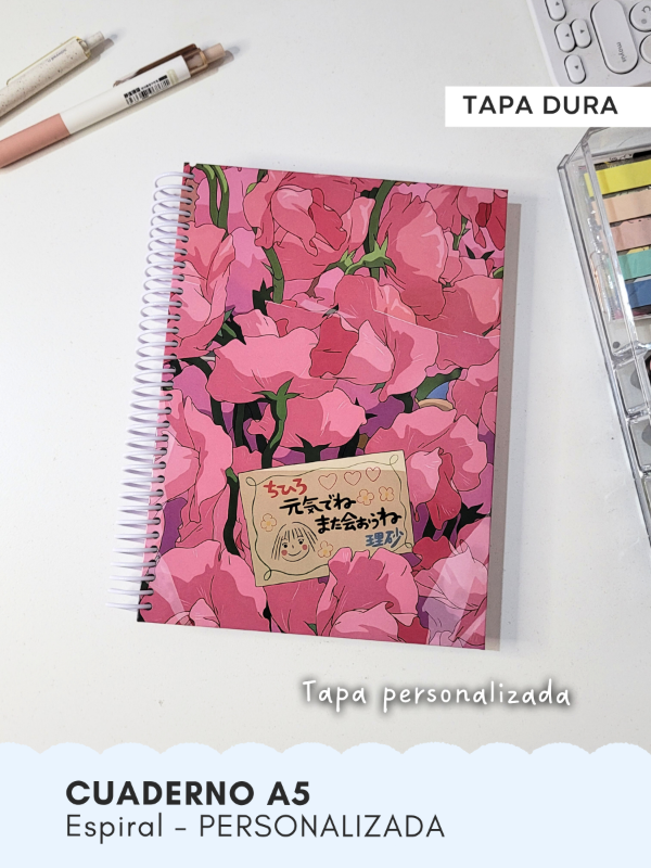 Producto - Cuaderno A5 tapa dura - Espiral - PERSONALIZADA