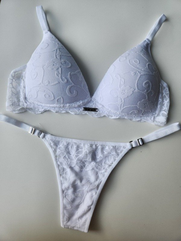 Producto - Conjunto triangulito soft de microfibra y encaje - 3729