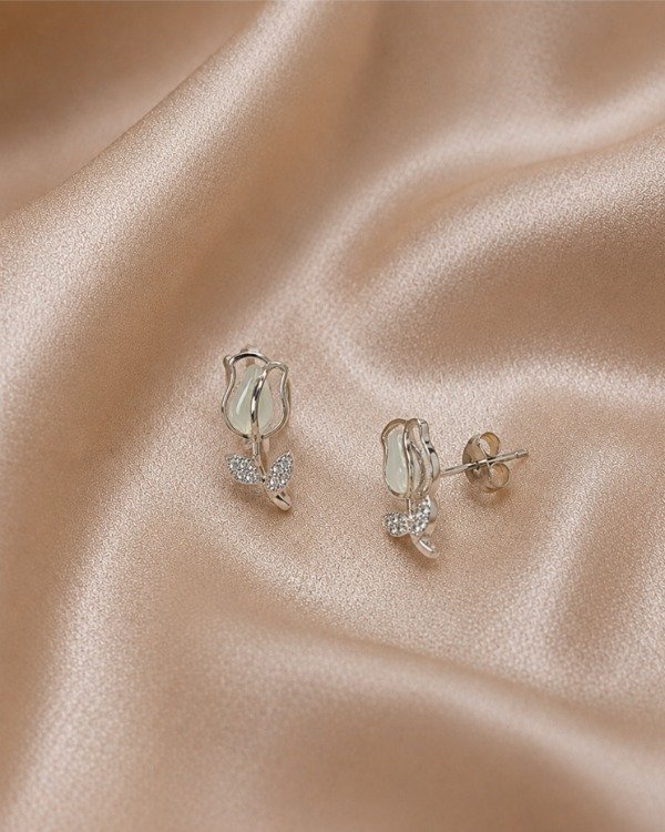 Producto - Aros de Plata Flor