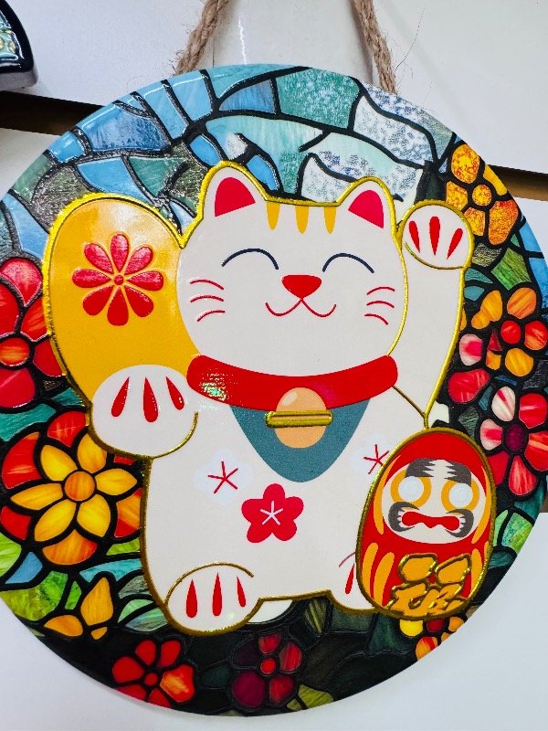 Producto - Cuadro plato decorativo Gato Mandala