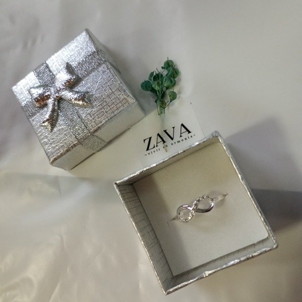 Producto - Anillo infinito acero blanco