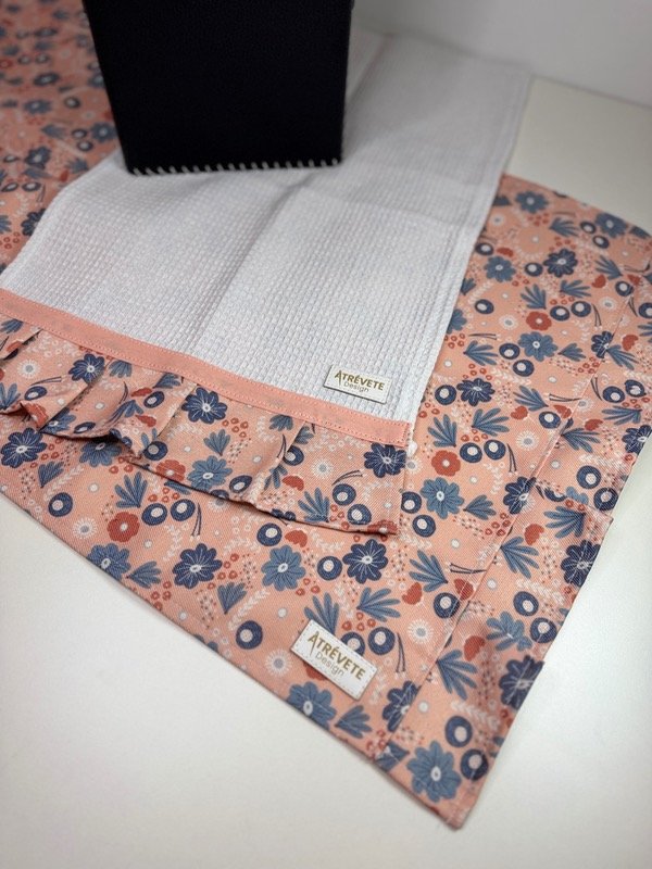 Producto - Mantel Matero + Repasador - Flor azul