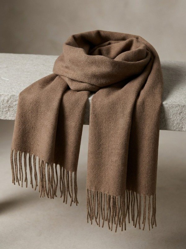 Producto - Cashmere Bufanda Liso Beige