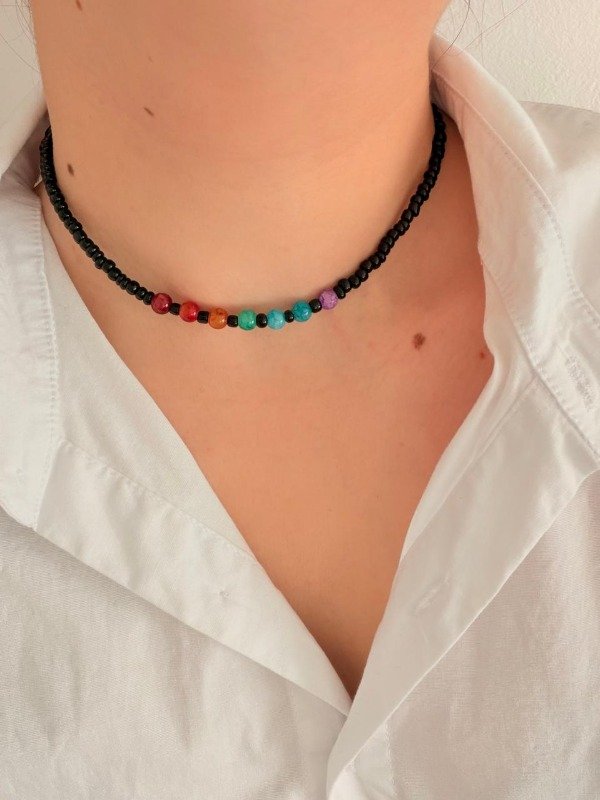 Producto - Collar Chakras espect negro - 1