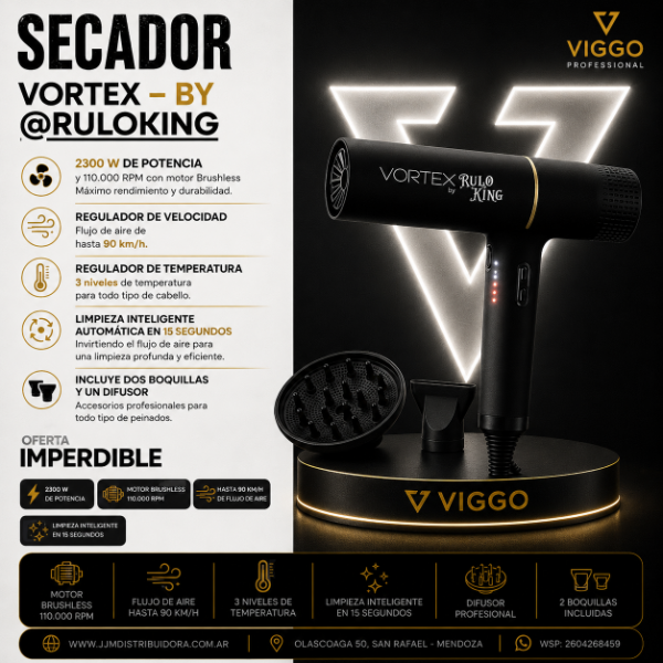 Producto - Secador VIGGO VORTEX BY RULO KING