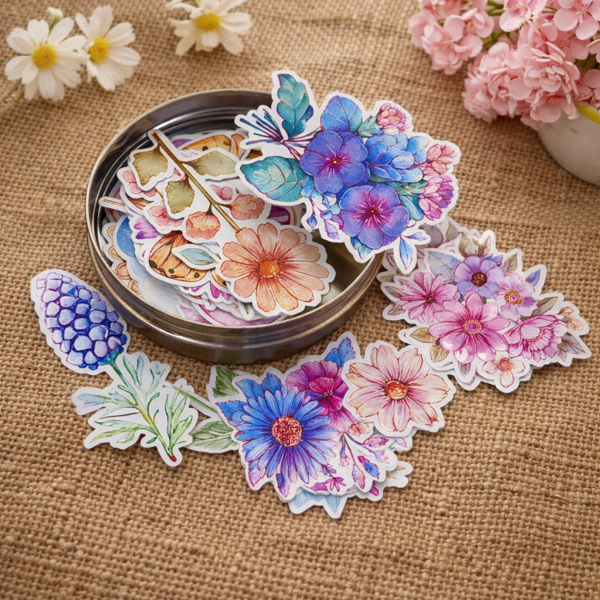 Producto - Lata de stickers Floral Grande