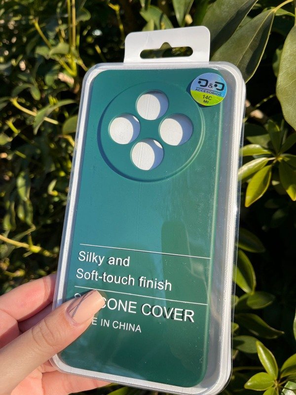 Producto - Xiaomi 14c silicona con felpa verde oscuro