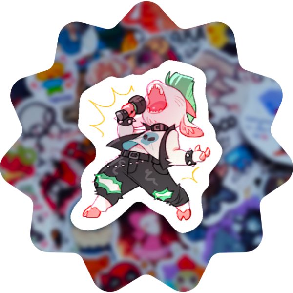 Producto - Sticker Deltarune - Ralsei Rock