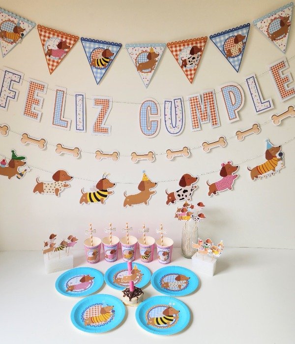 Producto - Perro Salchicha Cotillón Kit Cumpleaños Super Completo - 0