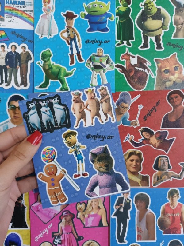 Producto - Plancha de stickers Sherk 2