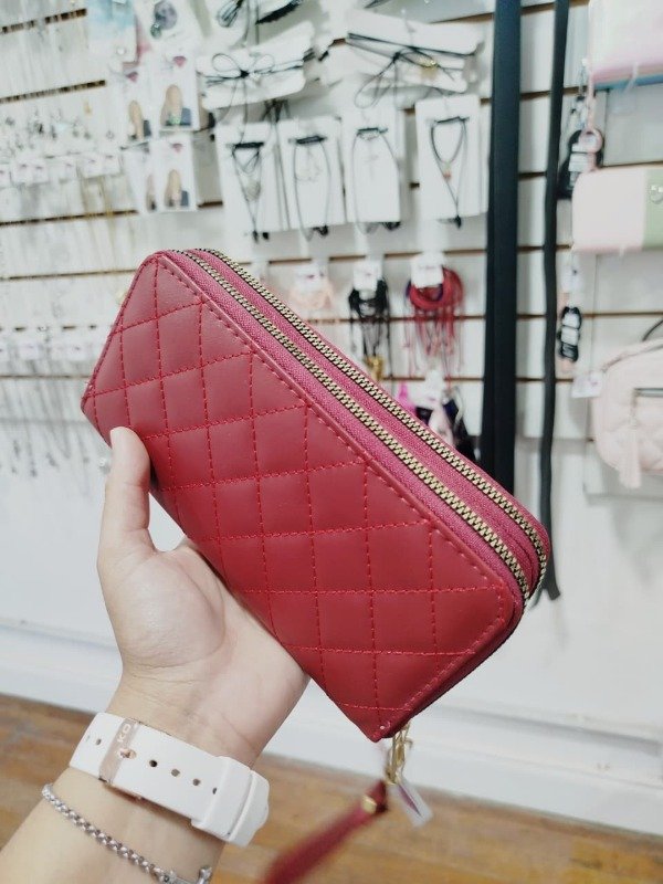 Producto - Billetera doble cierre bordo