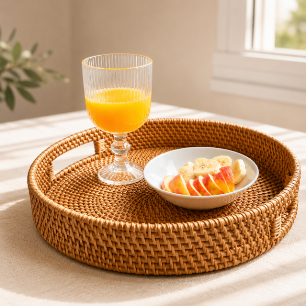 Producto - Bandeja Redonda Rattan L - 0
