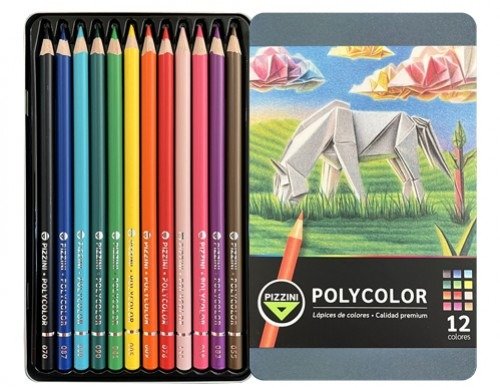 Producto - Lápices de Colores Pizzini Polycolor premium estuche Metálico