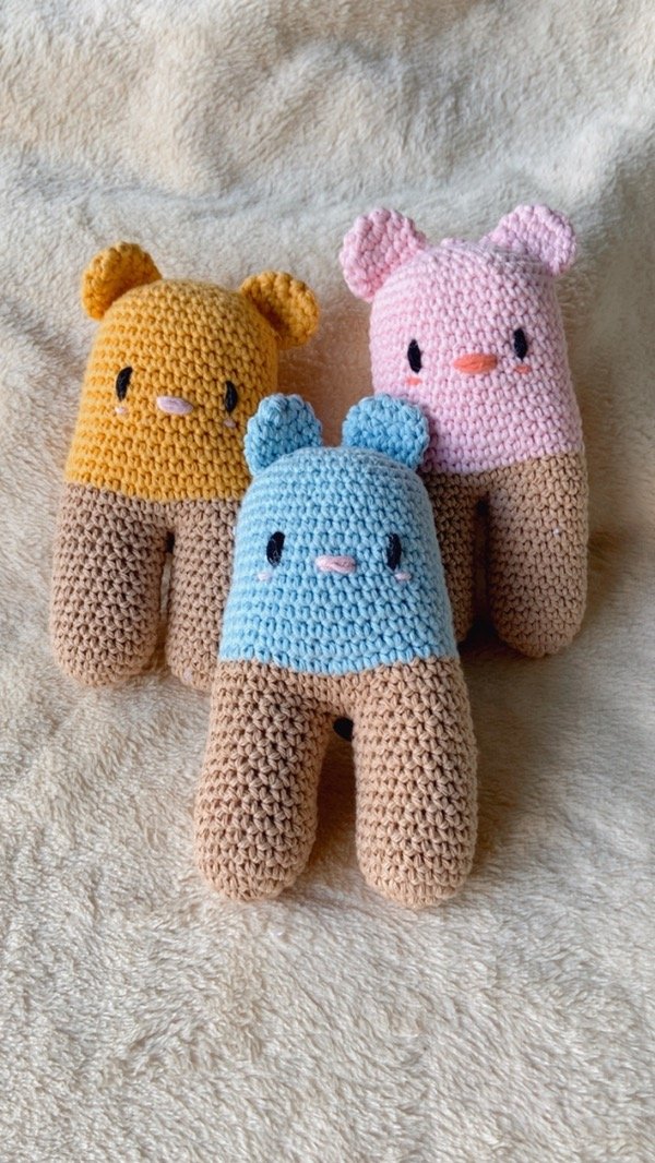 Producto - Sonajero Osito Bípedo a crochet