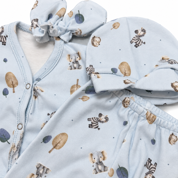 Producto - Ajuar cebra celeste