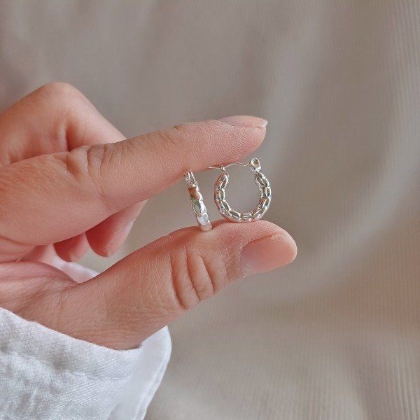 Producto - AROS ISIS 1,5 CM AC. BLANCO