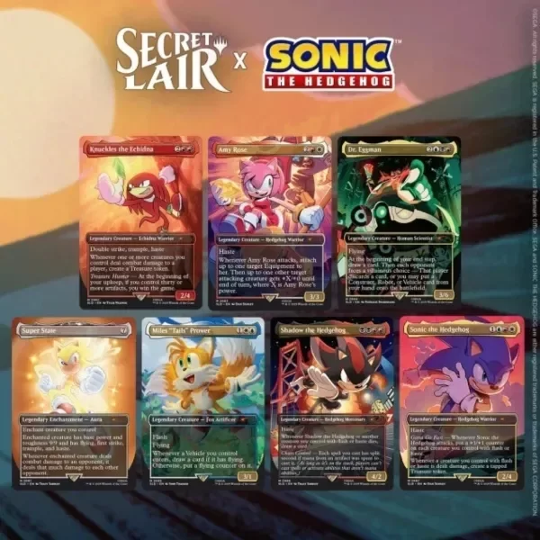 Producto - Secret Lair x Sonic - Friends and Foes Non Foil Set 7 CARTAS - Magic INGLES