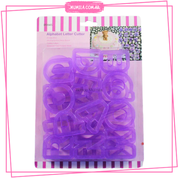 Producto - Cortantes letras Abecedario violeta 4,8cm