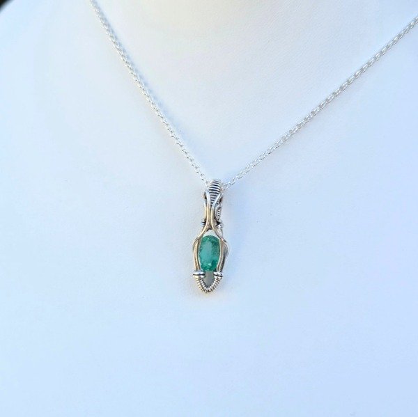 Producto - ESMERALDA FACETADA- PLATA 925 - 0
