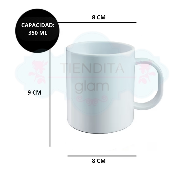 Producto - PACK X 80 UNID. TAZA MELAMINA SUBLIMABLE 350 ML - 1
