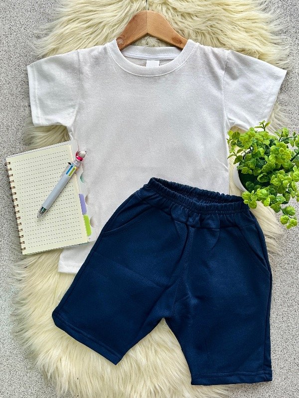 Producto - CONJUNTO ESCOLAR AZUL MARINO (REMERA + SHORT)