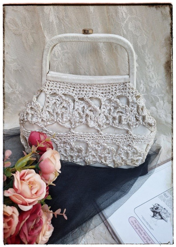 Producto - Cartera de Mano Tejido Rafia Color tiza