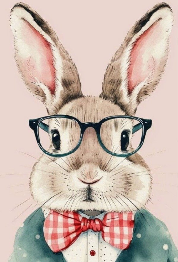 Producto - ESTAMPA Conejo con lentes