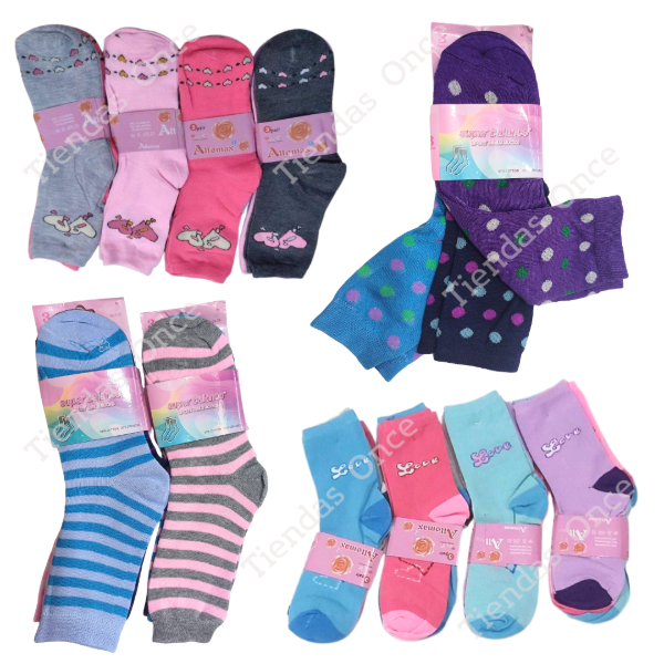 Producto - Medias 3/4 para mujer linea económica - Por docena.